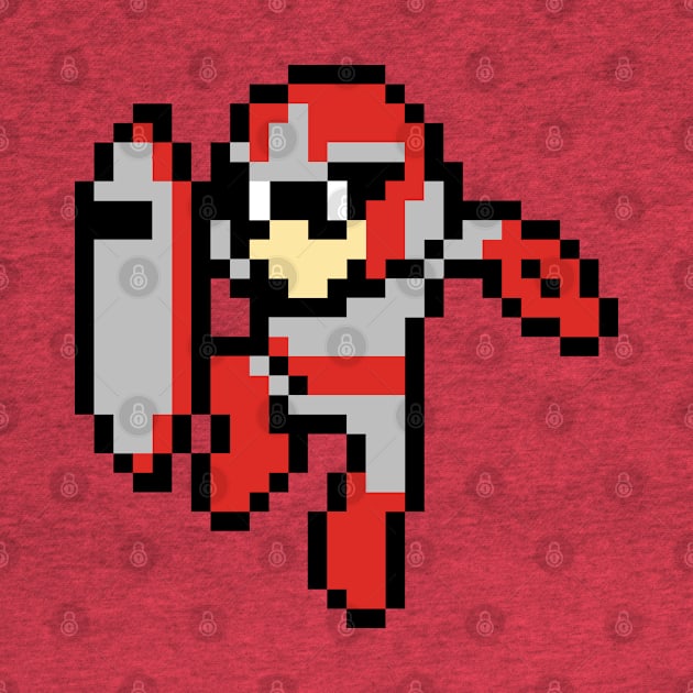 Protoman pixel by Slappers